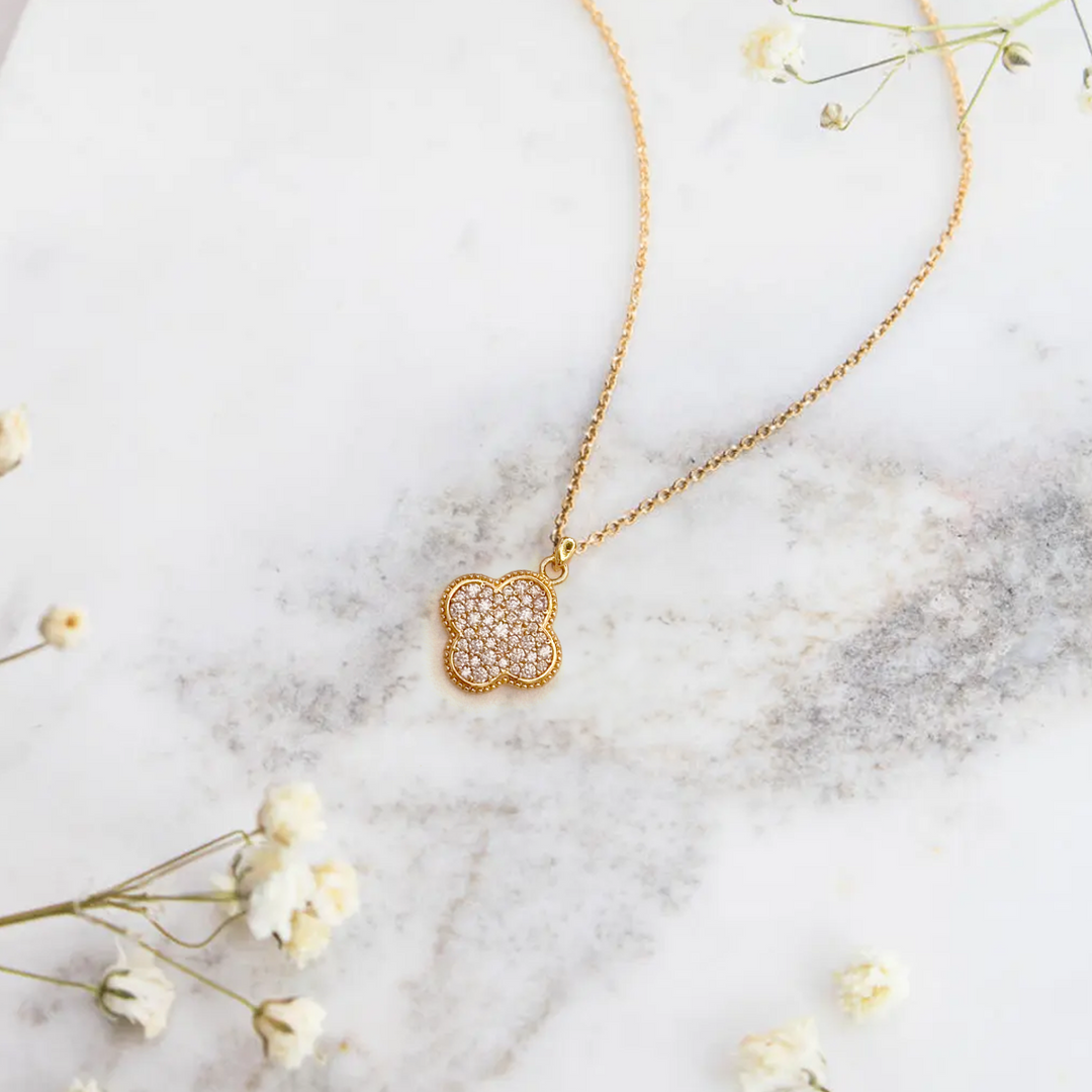 Leaf clover necklace for women 